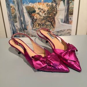 Prada “Calzature Donna” Slingback Kitten Heel